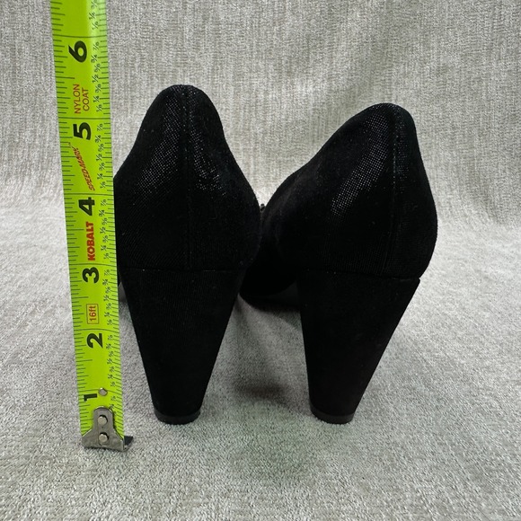 AGL ATTILIO GIUSTI LEOMBRUNI Pumps Black Sz 40 Italy Beaded Classic Chic Leather - Picture 11 of 11